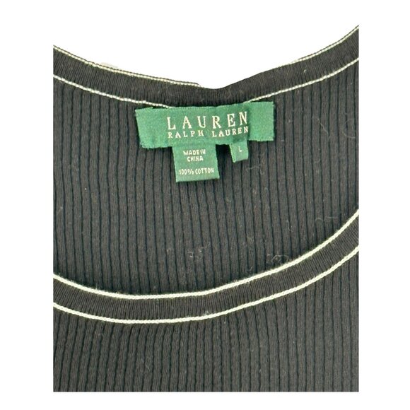 Lauren Ralph Lauren Sweater Womens Large Ribbed Lagenlook Capsule Classic - Picture 3 of 5